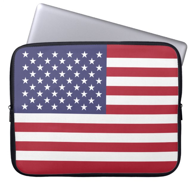 United States Flag Laptop Sleeve (Front)