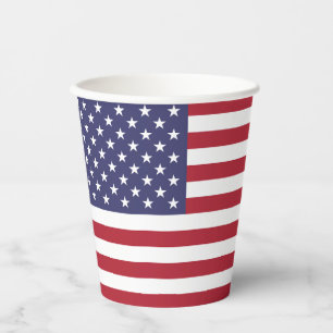 United States Flag Paper Cups