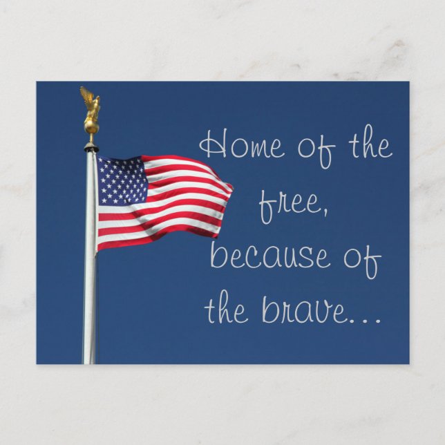 UNITED STATES FLAG POSTCARD (Front)