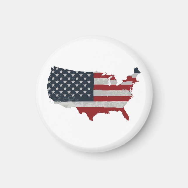 United States flag Retro Magnet (Front)