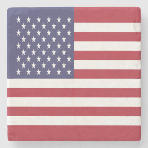 United States Flag Stone Coaster