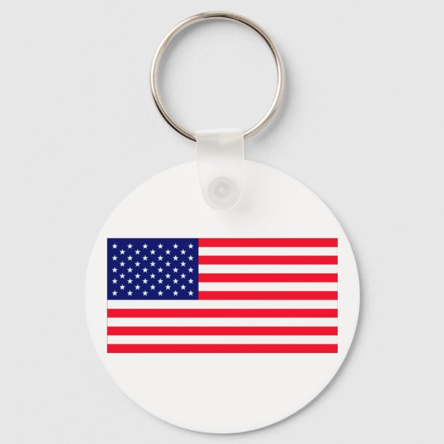 United States Flag The MUSEUM Zazzle Key Ring (Front)