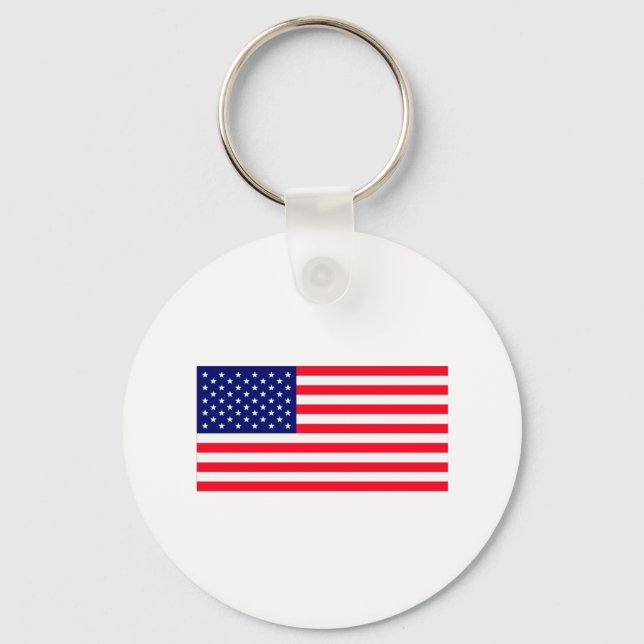 United States Flag The MUSEUM Zazzle Key Ring (Front)