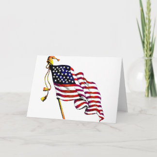 United States Flag Vintage Card