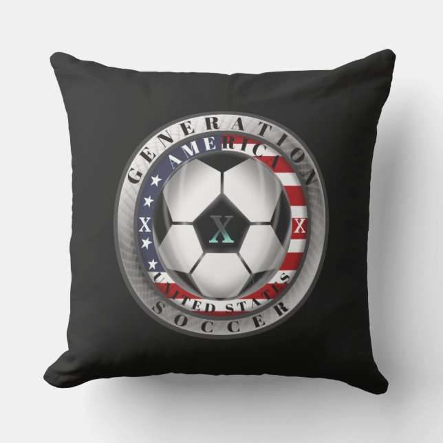United States Generation X American Soccer Cushion (Front)