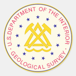 United States Geological Survey Classic Round Sticker
