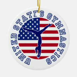 United States Gymnastics Ceramic Tree Decoration