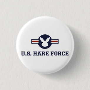 United States Hare Air Force Bunny 3 Cm Round Badge