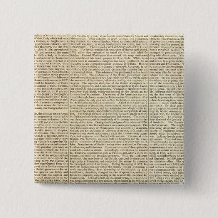 United States History Map 2 15 Cm Square Badge
