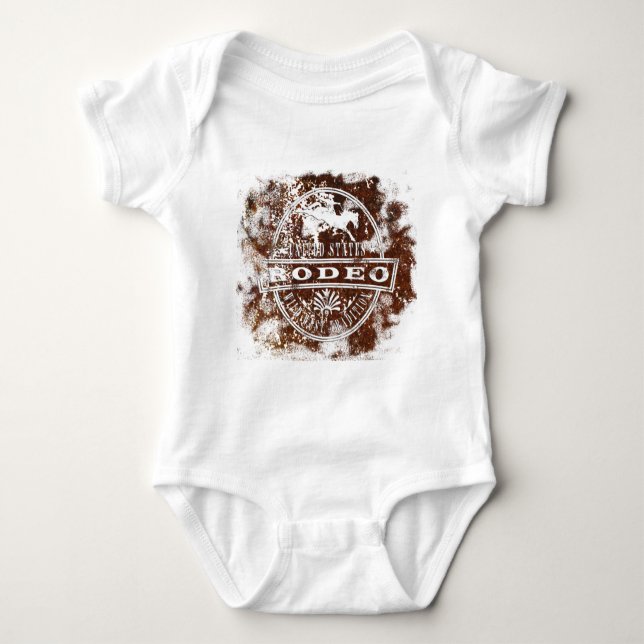 United states horse rodeo wild west traditon baby bodysuit (Front)