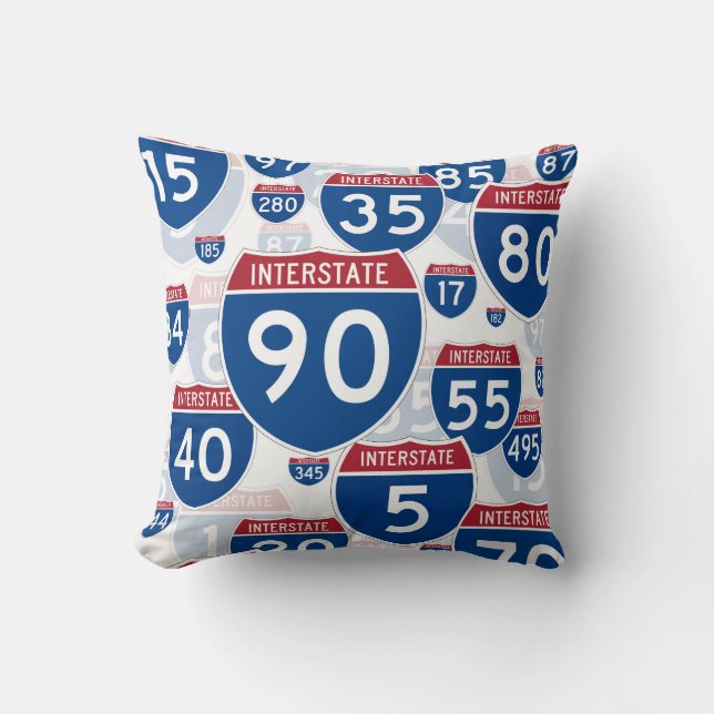 United States Interstate Highway Signs Cushion (Front)
