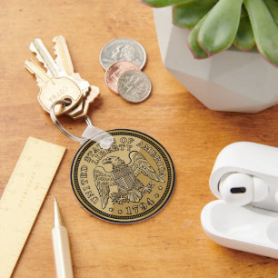 United States Liberty Eagle Coin Art Key Ring
