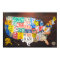 United States License Plate Map Poster