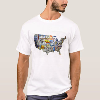 United States License Plate Map T-Shirt