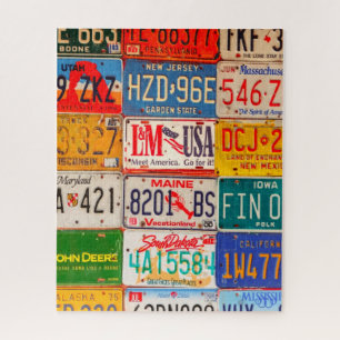 United States License Plates Art America Jigsaw Puzzle