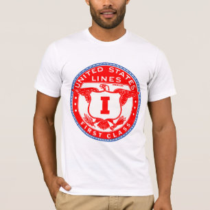 United States Lines First Class Label T-Shirt