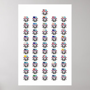 United States Mail Trucks Poster