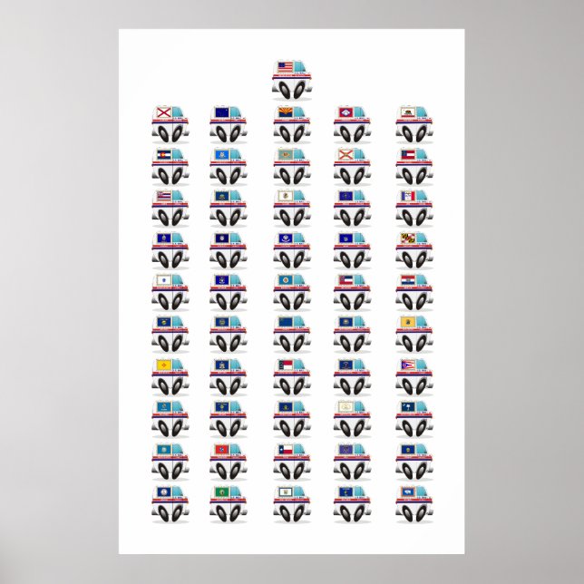 United States Mail Trucks Poster (Front)