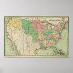 United States Map 2 Poster