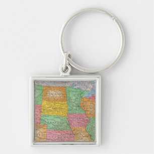 United States Map 3 Key Ring
