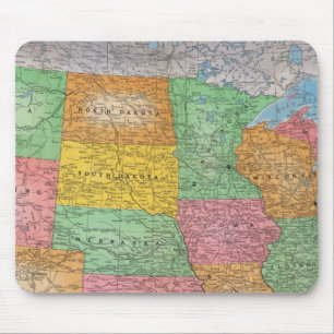 United States Map 3 Mouse Pad