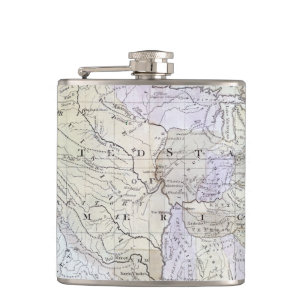 UNITED STATES MAP, c1812 Hip Flask