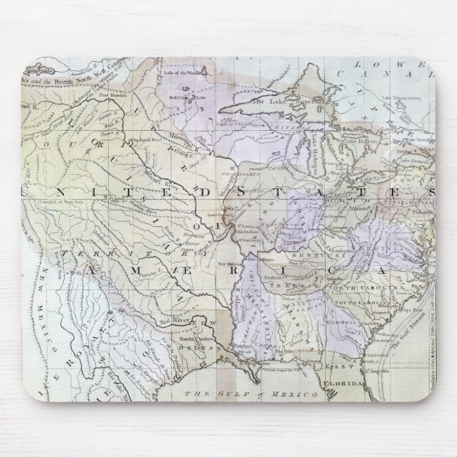 UNITED STATES MAP, c1812 Mouse Pad (Front)