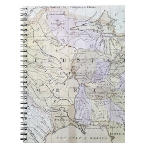 UNITED STATES MAP, c1812 Notebook
