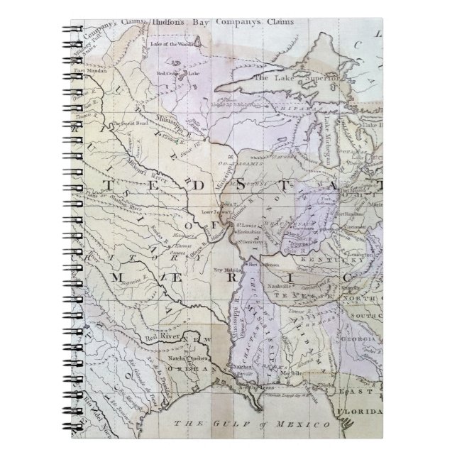 UNITED STATES MAP, c1812 Notebook (Front)