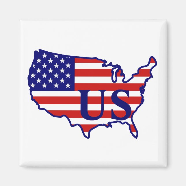United States Map Flag US Magnet 2 (Front)