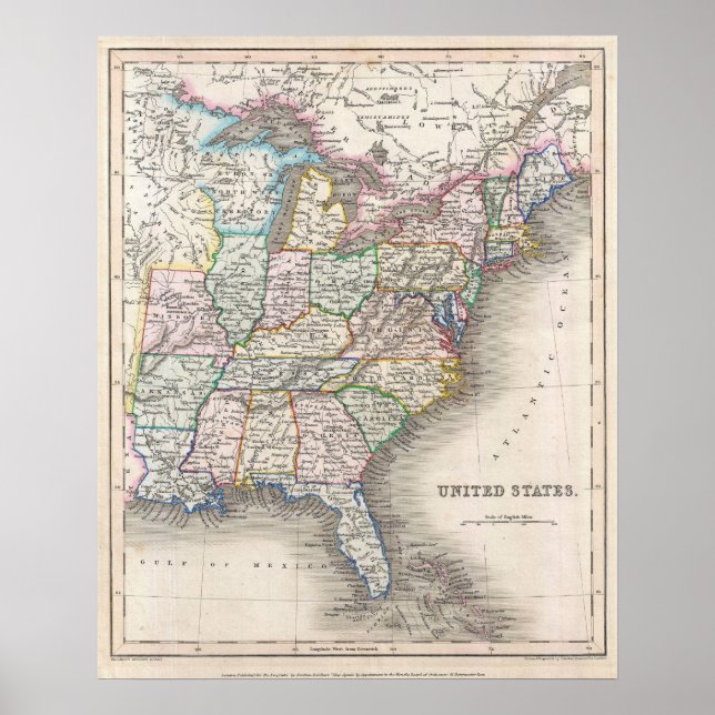 United States Map Poster (Front)