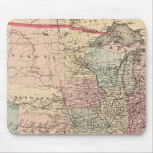 United States Map with Pony Express Route Mouse Pad