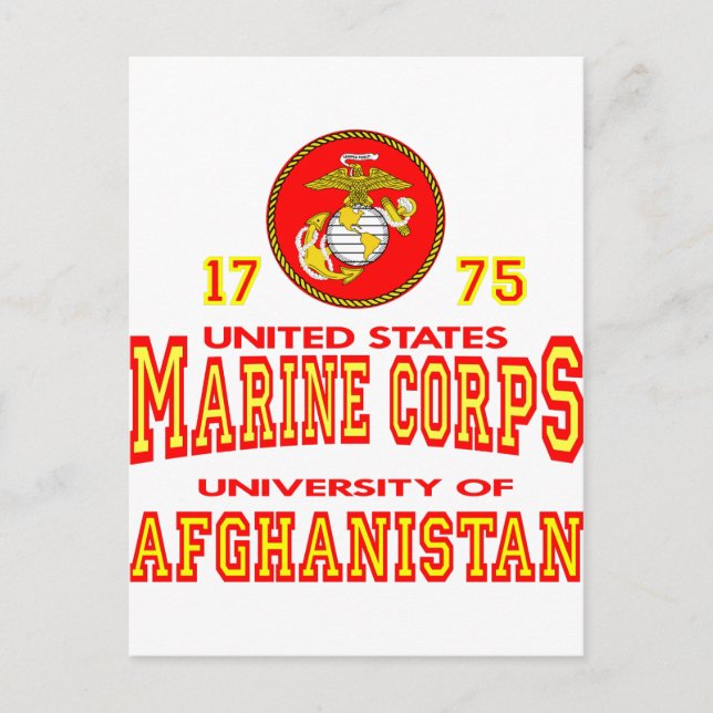 United States Marine Corps University Afghanistan Postcard (Front)