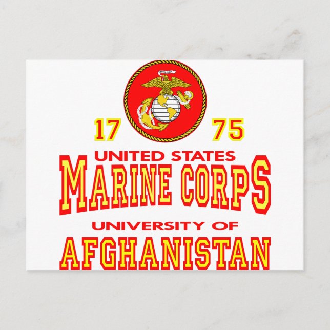 United States Marine Corps University Afghanistan Postcard (Front)
