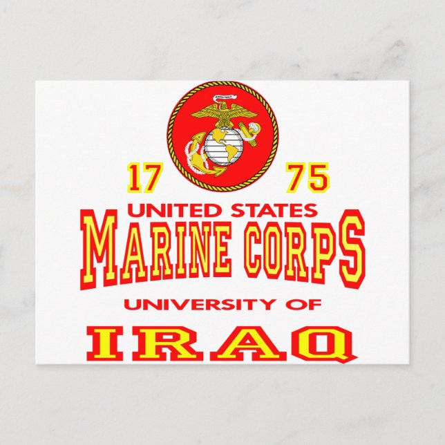 United States Marine Corps University Of Iraq Postcard (Front)