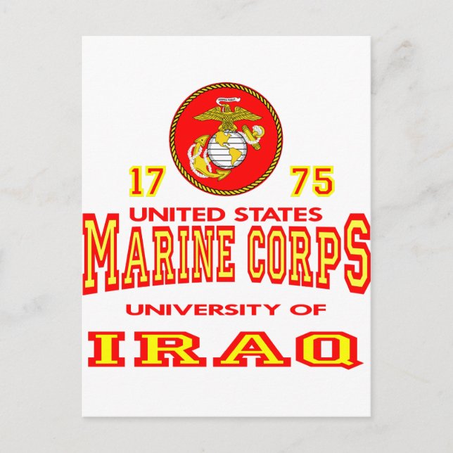 United States Marine Corps University Of Iraq Postcard (Front)
