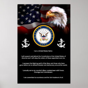 United States Navy SAILORS Creed Poster