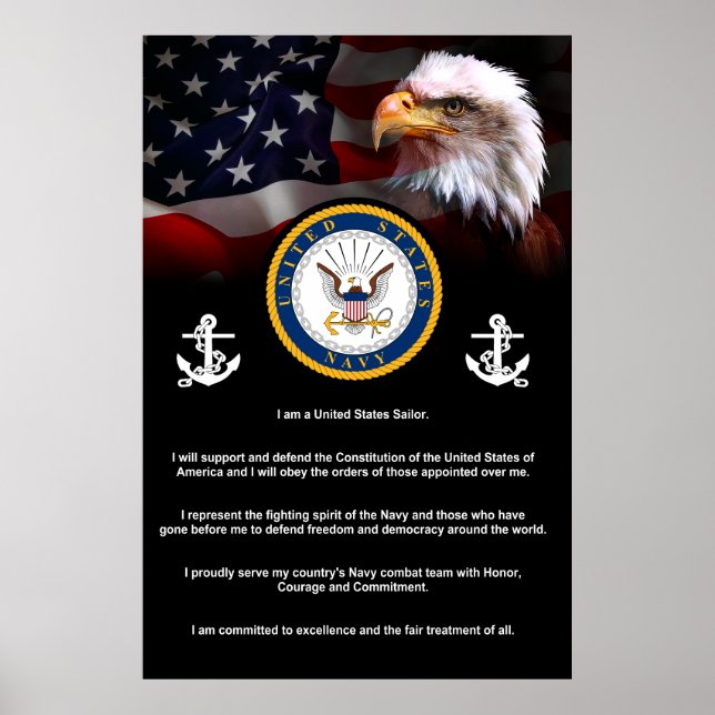 United States Navy SAILORS Creed Poster (Front)