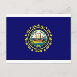 United States New Hampshire Flag Postcard