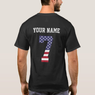 United States Number 7 Personalised  T-Shirt