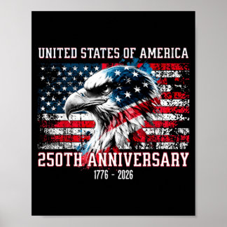 United States of America 1776 250th Anniversary Poster