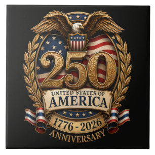 United States of America 250th Anniversary Ceramic Tile