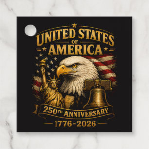 United States of America 250th Anniversary Eagle Favour Tags