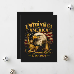 United States of America 250th Anniversary Eagle Holiday Card