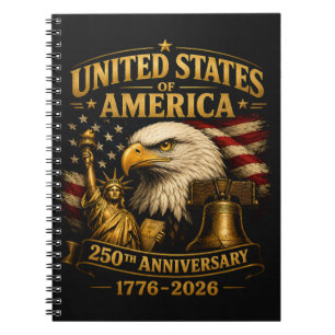United States of America 250th Anniversary Eagle Notebook