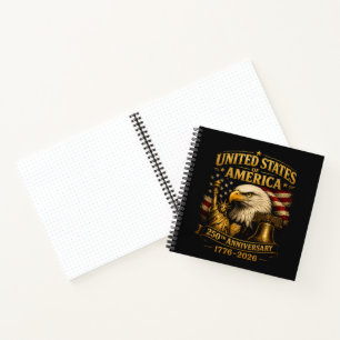 United States of America 250th Anniversary Eagle Notebook