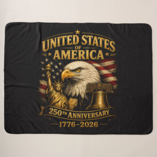 United States of America 250th Anniversary Eagle Sherpa Blanket