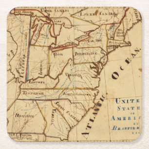 United States of America 2 Square Paper Coaster