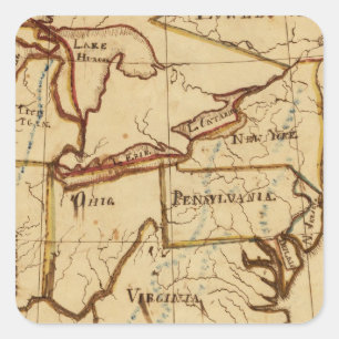 United States of America 2 Square Sticker