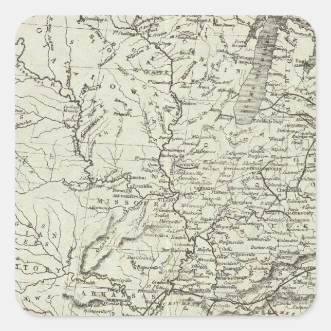 United States of America 6 Square Sticker (Front)